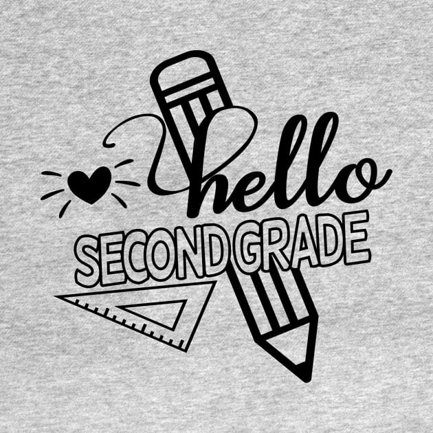 Back to School Hello 2nd Grade School by mo designs 95